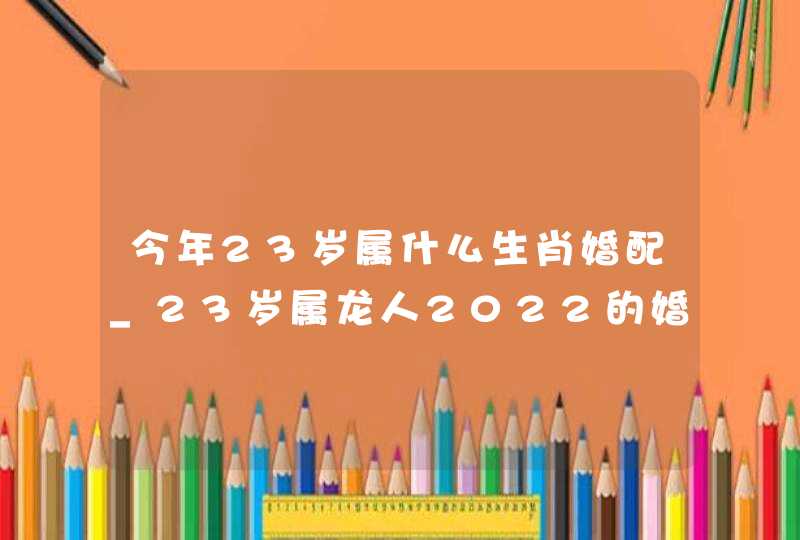 今年23岁属什么生肖婚配_23岁属龙人2022的婚配分析,第1张