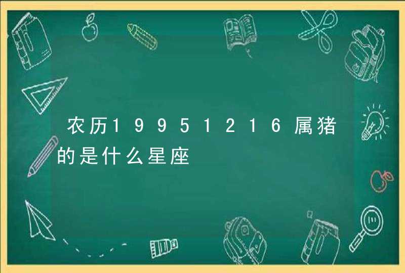 农历19951216属猪的是什么星座,第1张