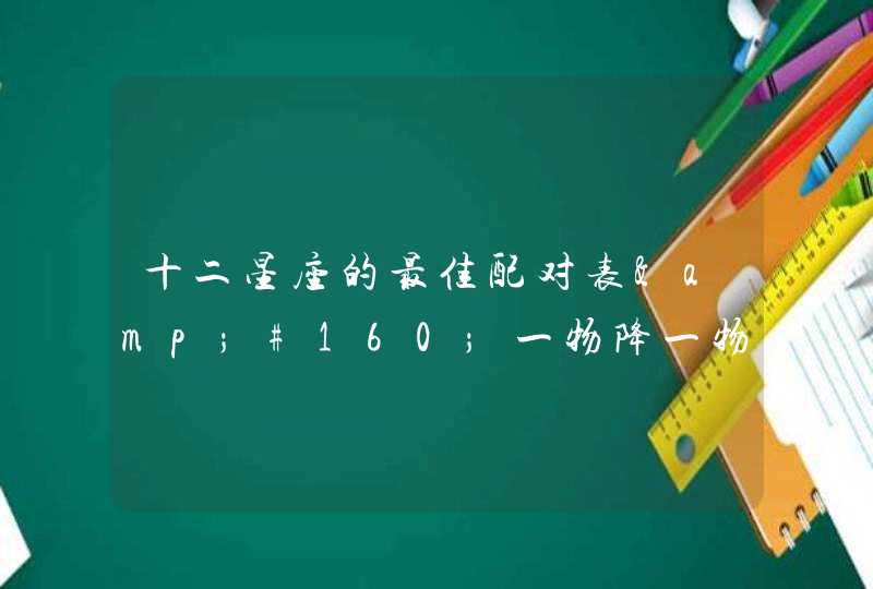 十二星座的最佳配对表&#160;一物降一物的星座配对,第1张