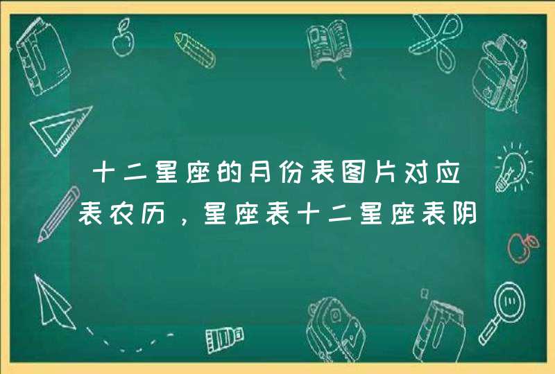 十二星座的月份表图片对应表农历，星座表十二星座表阴历生日,第1张