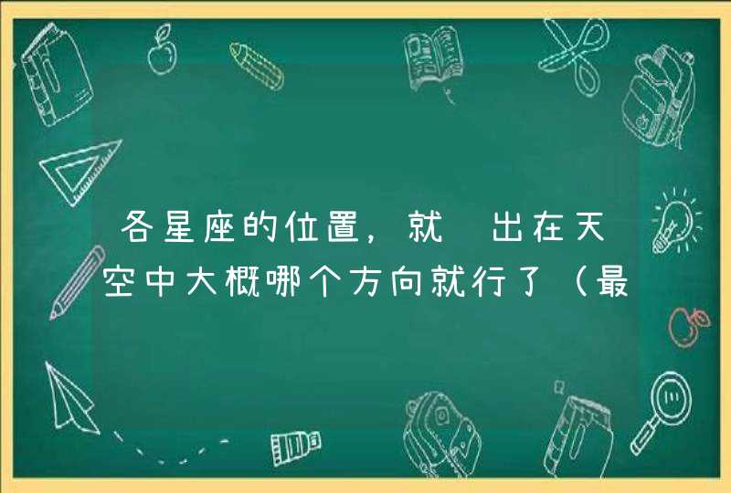 各星座的位置，就说出在天空中大概哪个方向就行了（最少说10个）,第1张