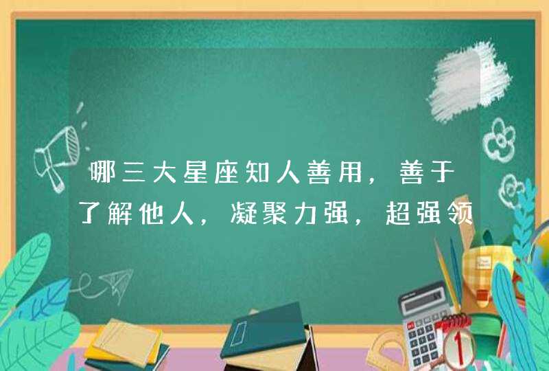 哪三大星座知人善用，善于了解他人，凝聚力强，超强领导力？,第1张