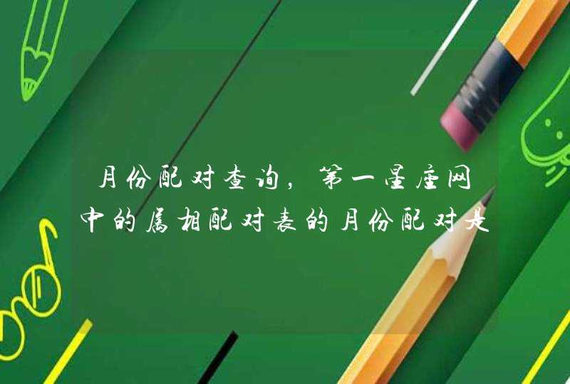 月份配对查询，第一星座网中的属相配对表的月份配对是阴历还是阳历,第1张