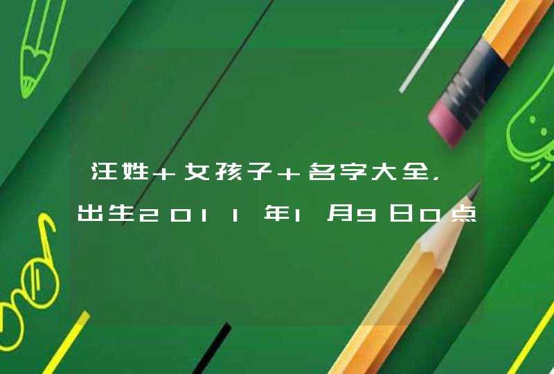 汪姓 女孩子 名字大全，出生2011年1月9日0点26分 qiu,第1张