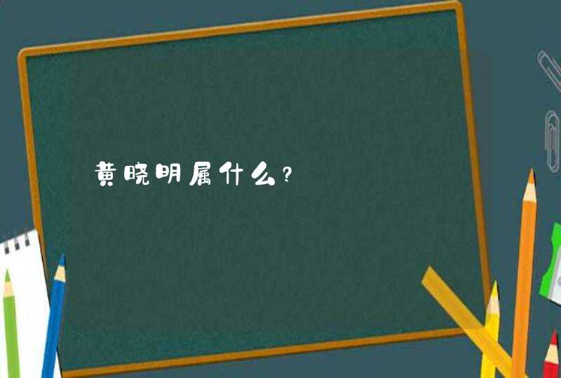 黄晓明属什么?,第1张