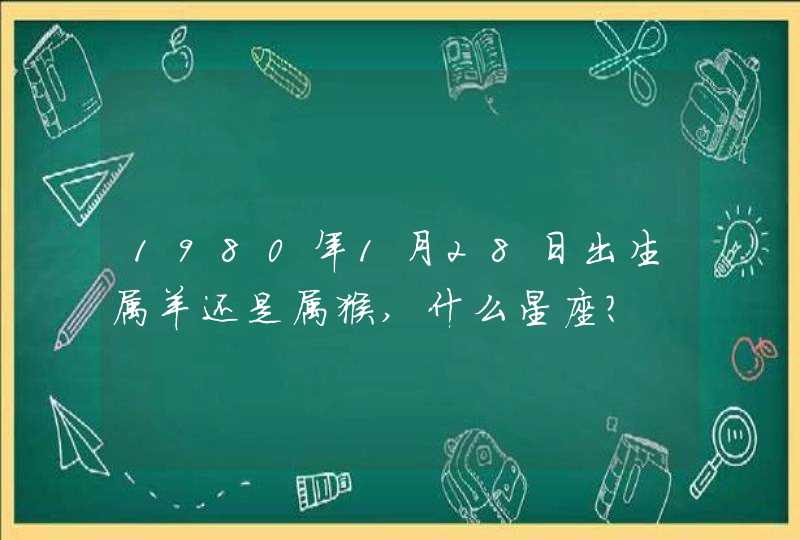 1980年1月28日出生属羊还是属猴,什么星座？,第1张