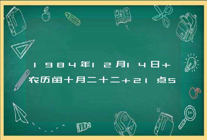 1984年12月14日 农历闰十月二十二 21点50分出生 女,第1张