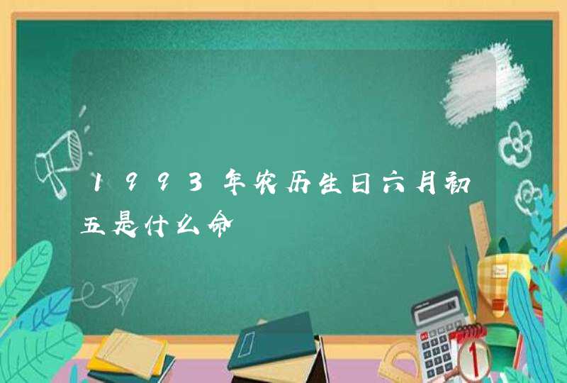 1993年农历生日六月初五是什么命,第1张