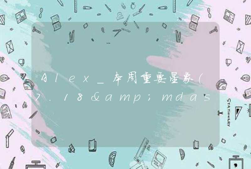 Alex_本周重要星象（7.18&mdash;7.24）,第1张